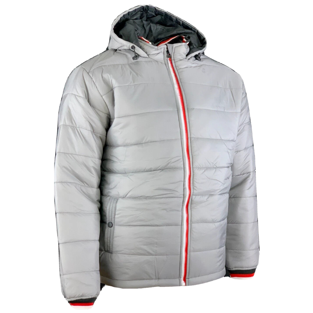 Clothing Hub Men's Grey Lightweight Puffer Jacket