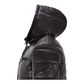 Clothing Hub Men's Black Leather Puffer Hooded Quilted Coat Jacket