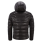 Clothing Hub Men's Black Leather Puffer Hooded Quilted Coat Jacket